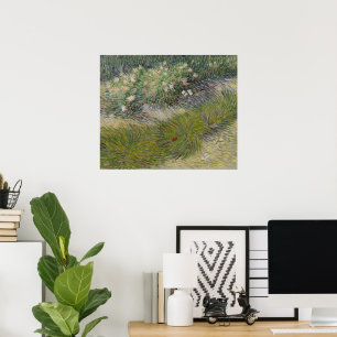 Grass and Butterflies by Vincent van Gogh Poster