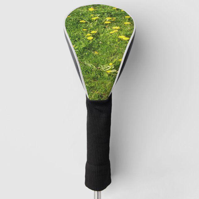 Grass and Dandelions Golf Head Cover (Front)