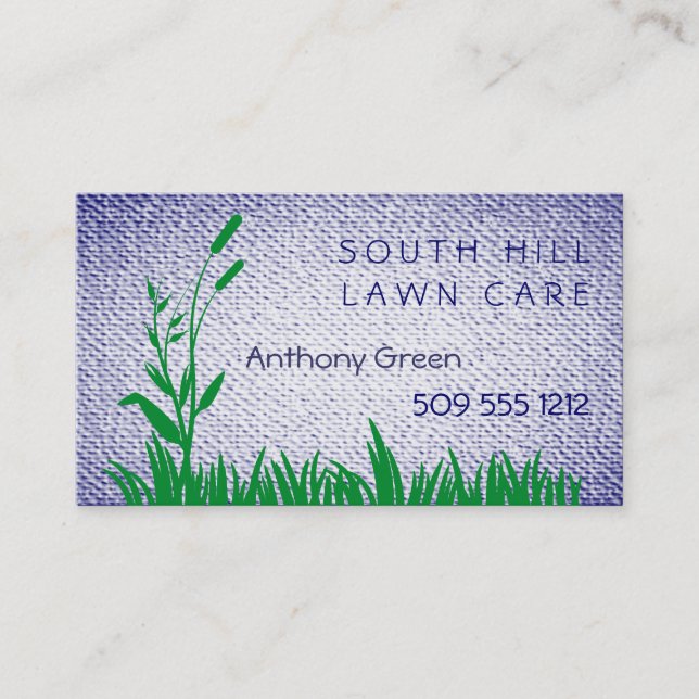 Grass and Weed Textured Look Background Business Card (Front)