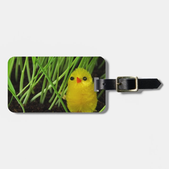 grass chick luggage tag (Front Horizontal)