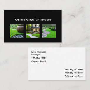 Grass de Turf Artificiel Carte de visite moderne