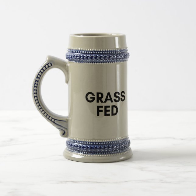 grass fed beer stein (Left)