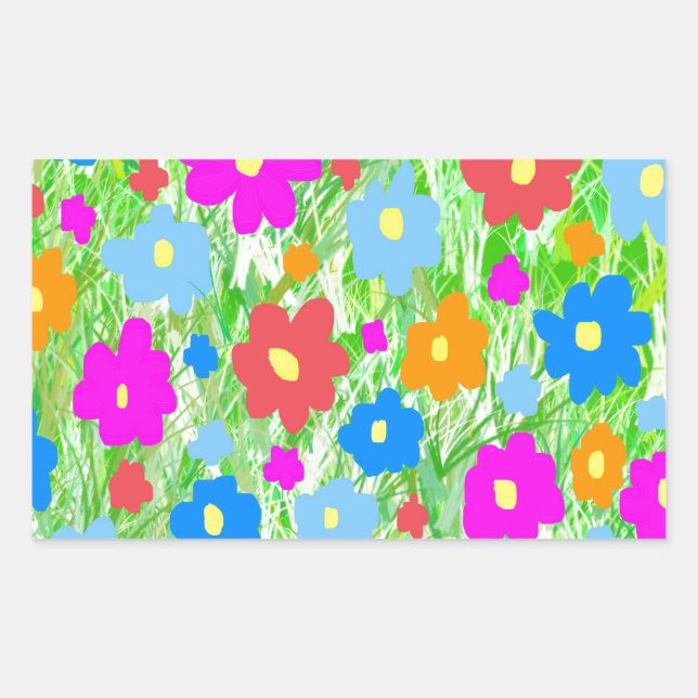 Grass FlowerPower Sticker (Front)
