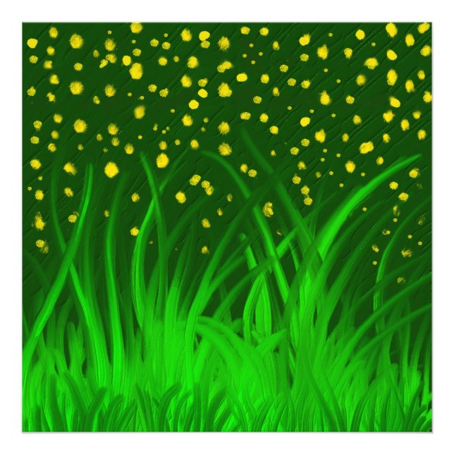 Grass flowers painting     photo print (Front)