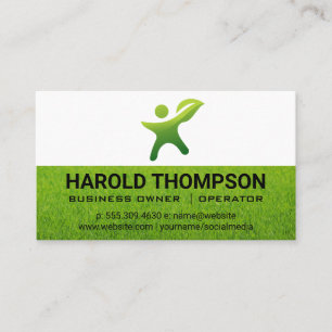 Grass   Gardening Tools   Green Thumb Logo Business Card