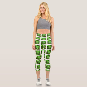 Grass Green Capri Leggings