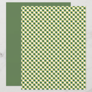 Grass Green Gingham Scrapbook Paper