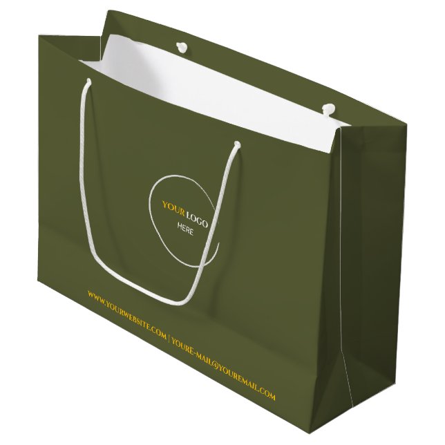 Grass Green Grand sac cadeau (Devant Angle)