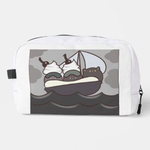 Grass Jelly Cats & Banana Split Boat Cosmetic Bag