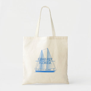 Grass Key Coastal Nautical Sailing Sailor Tote Bag
