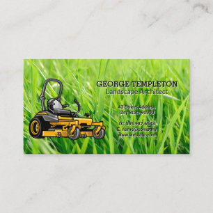 Grass   Lawn Mower   Landscaping Business Card
