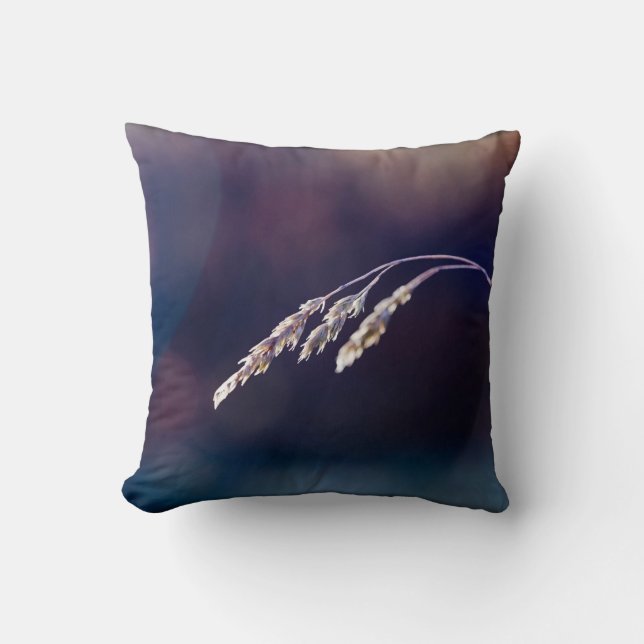 Grass on Purple - Throw Pillow (Front)