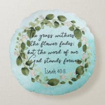 Grass Withers Bible Verse Watercolor Eucalyptus 