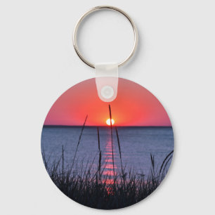 Grasses in the evening light keychain