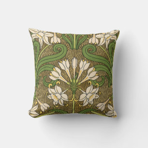 Grasset’s Art Nouveau Daffodil Throw Pillow