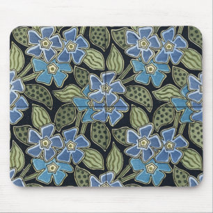 Grasset's Art Nouveau Blue Flowers - Mousepad