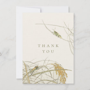 Grasshopper Baby Shower Thank You Card 