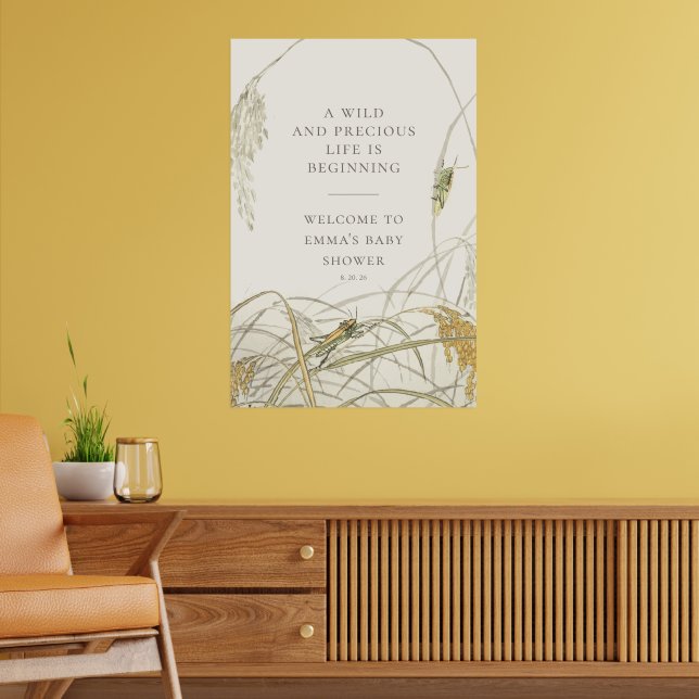 Grasshopper Baby Shower Welcome Sign (Living Room 2)