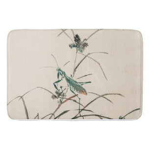 Grasshopper by Kōno Bairei Bath Mat