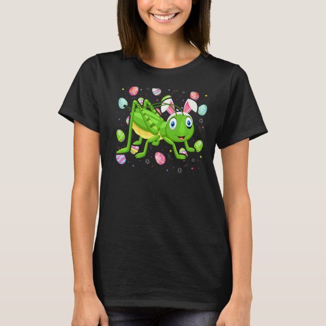 Grasshopper Easter Egg  Funny Grasshopper Easter S T-Shirt (Front)