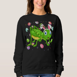 Grasshopper Easter Egg Funny Grasshopper Easter Sweatshirt