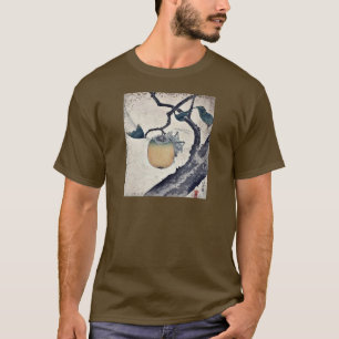 Grasshopper eating persimmon by Katsushika Hokusai T-Shirt