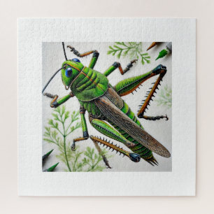 Grasshopper in natural environment 251024IREF222 - Jigsaw Puzzle