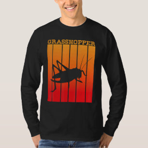 Grasshopper Shadow Silhouette At Sunset T-Shirt