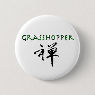Grasshopper with "Zen" symbol 2 Inch Round Button