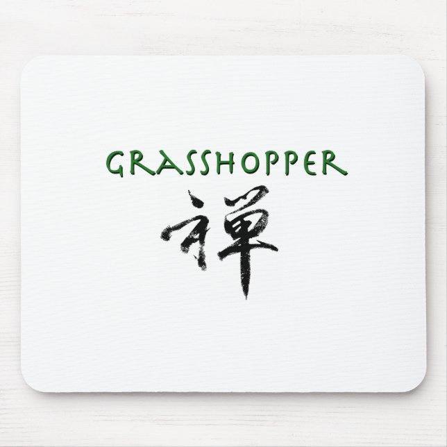 Grasshopper with "Zen" symbol Mouse Pad (Front)