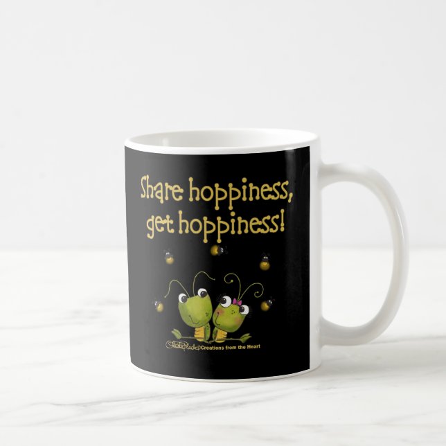 Grasshoppers Share Hoppiness Coffee Mug (Right)