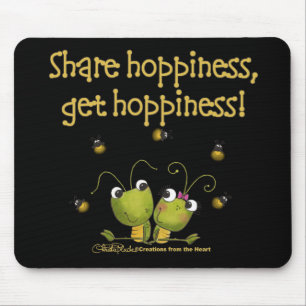 Grasshoppers Share Hoppiness Mouse Pad