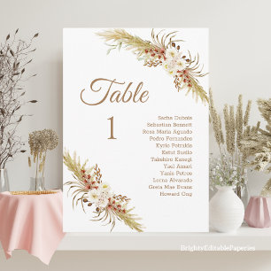 Grassland Dream Wedding Table Card. Program