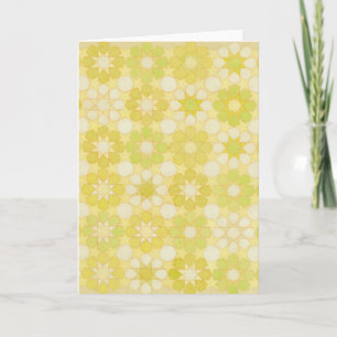 'Grassland' Islamic geometry greeting card