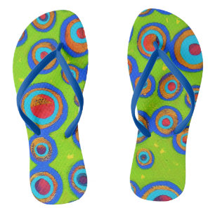 Grassy Bubbles Flip Flops
