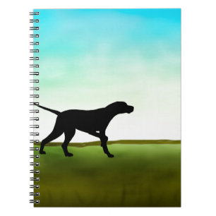 Grassy Field Pointer Dog Notebook