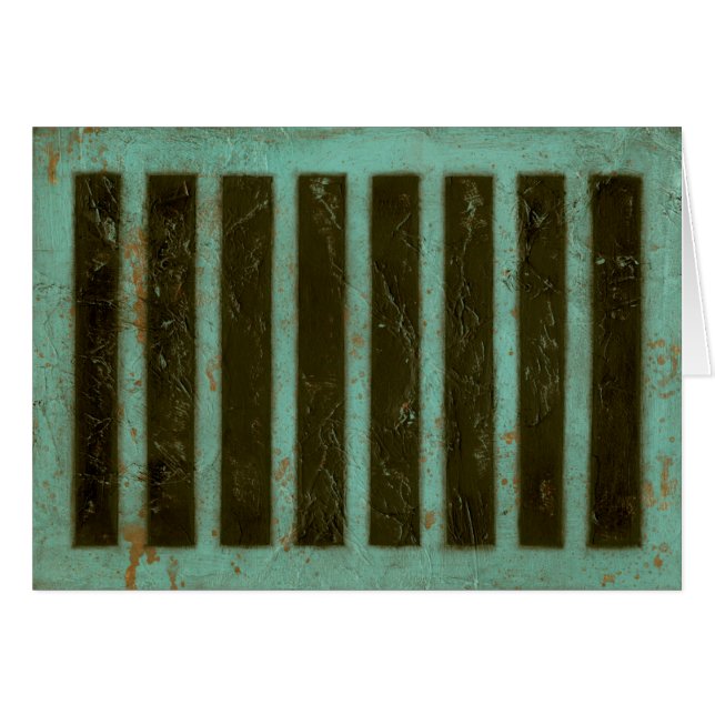 Grate d'air turquoise contemporaine (Devant horizontal)