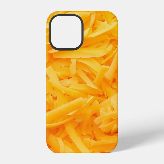 grated cheddar cheese top view iPhone case (Back)