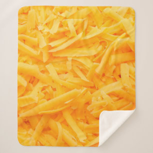 grated cheddar top view sherpa blanket