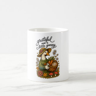Grateful and a Little Goosey Thanksgiving Design Coffee Mug