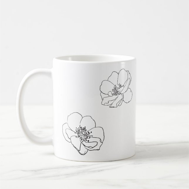 Grateful and Beautity Rose Mug (Gauche)
