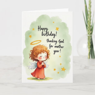 Grateful Angel Birthday Card