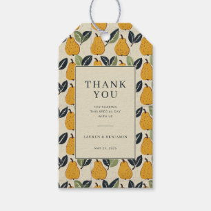 Grateful Beige Pear Illustration Gift Tags