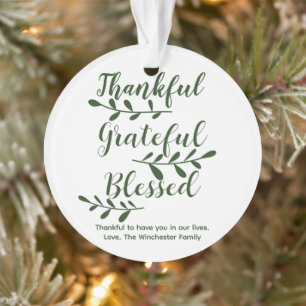 Grateful Bienheureux vert foncé script moderne