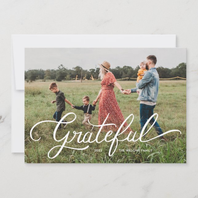 Grateful Carte photo de vacances (Devant)