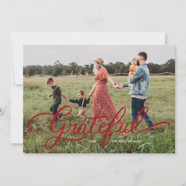 Grateful Carte photo de vacances (Devant)
