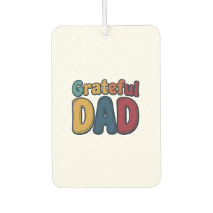 Grateful Dad Retro Bubble Letter Shirt Design_1 Air Freshener