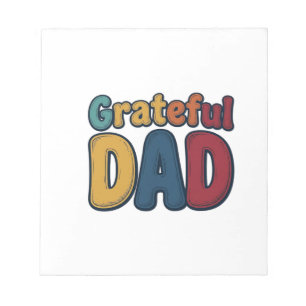 Grateful Dad Retro Bubble Letter Shirt Design_1 Notepad