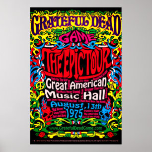 Grateful Dead Rock Band Concert Poster