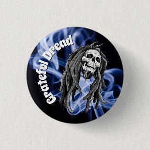 Grateful Dread Dreadlocks Smoke Funny 1 Inch Round Button